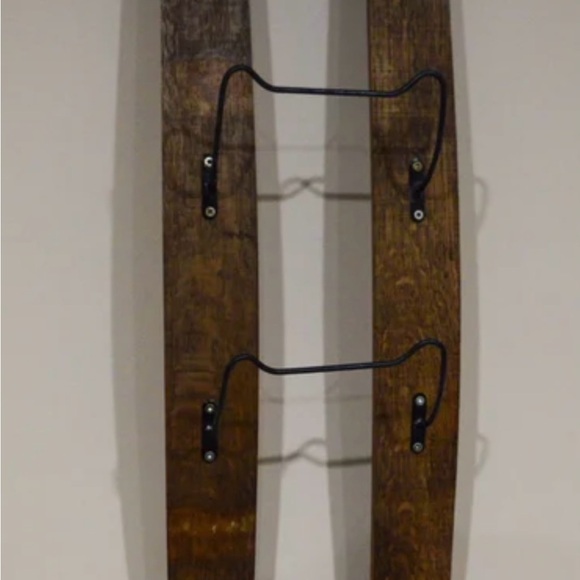 Wine Barrel Stave Rack Rustic Wooden Wine Rack - Picture 2 of 2